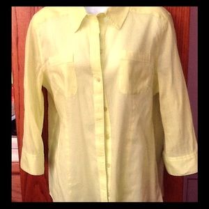 Chico's Yellow Button Down Shirt